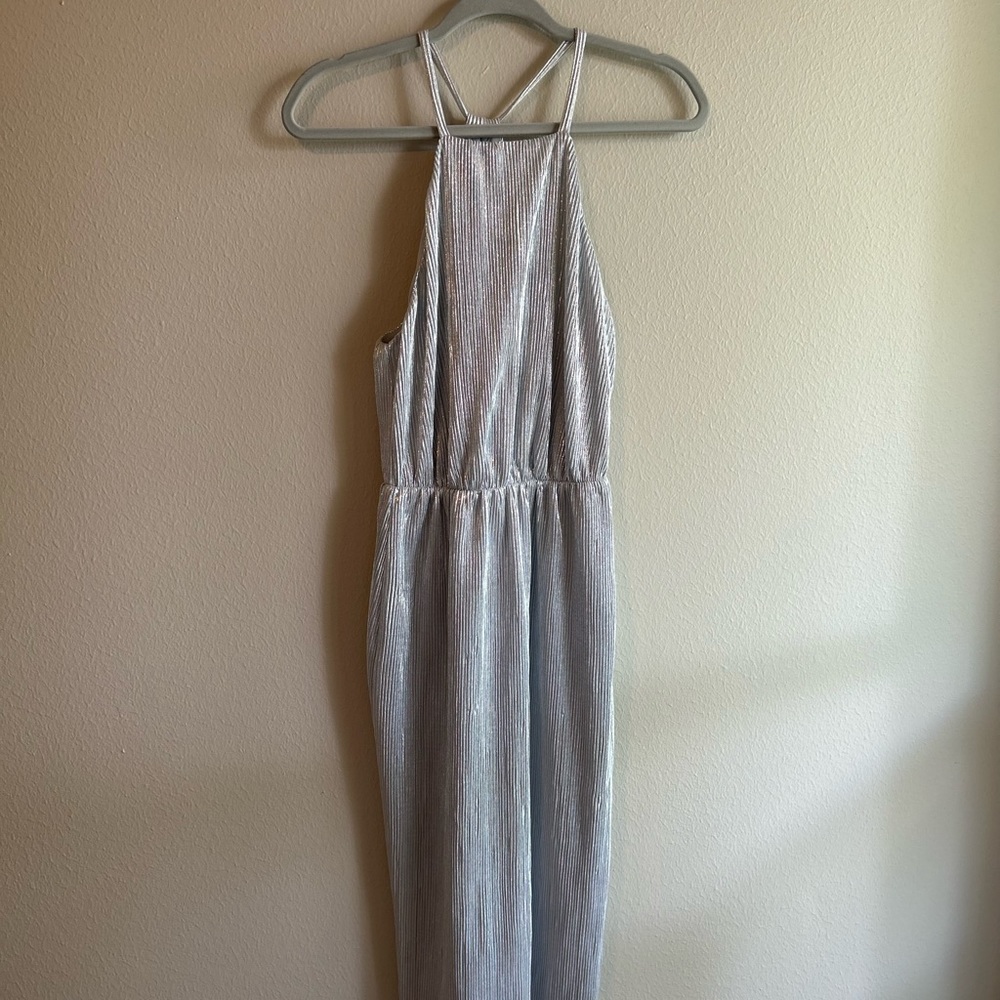 House of Harlow (from Revolve) Silver Tinsel MIDI Dress